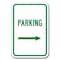 Signmission Parking with Right Arrow Sign 12inx18in Heavy Gauge Aluminum Signs, A-1218 Parking Lot Signs - Right A-1218 Parking Lot Signs - Right - alternate 1